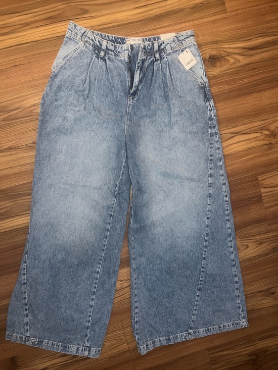 Free People Denim - Free People Vintage Light Blue Wide-Leg Jeans